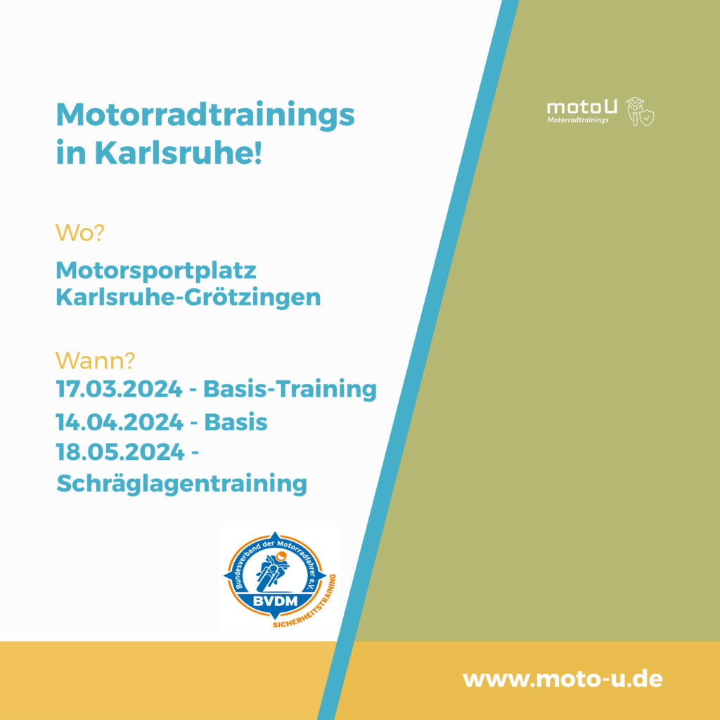 Motorradtraining
Motorradsicherheitstraining
Schräglagentraining